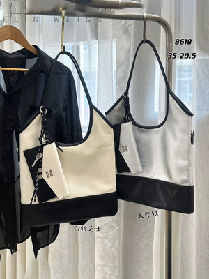 银色腋下单肩大包女大容量托特包