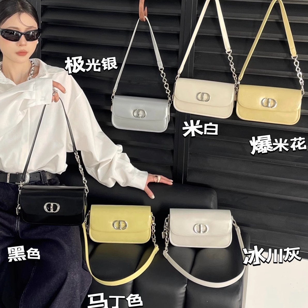 小众链条腋下小方包女精致斜挎包