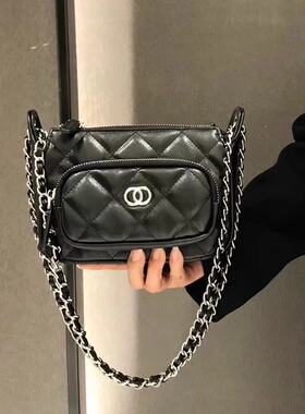 小香风包包25C相机包女高级感真皮小众链条腋下包精致斜挎包小包