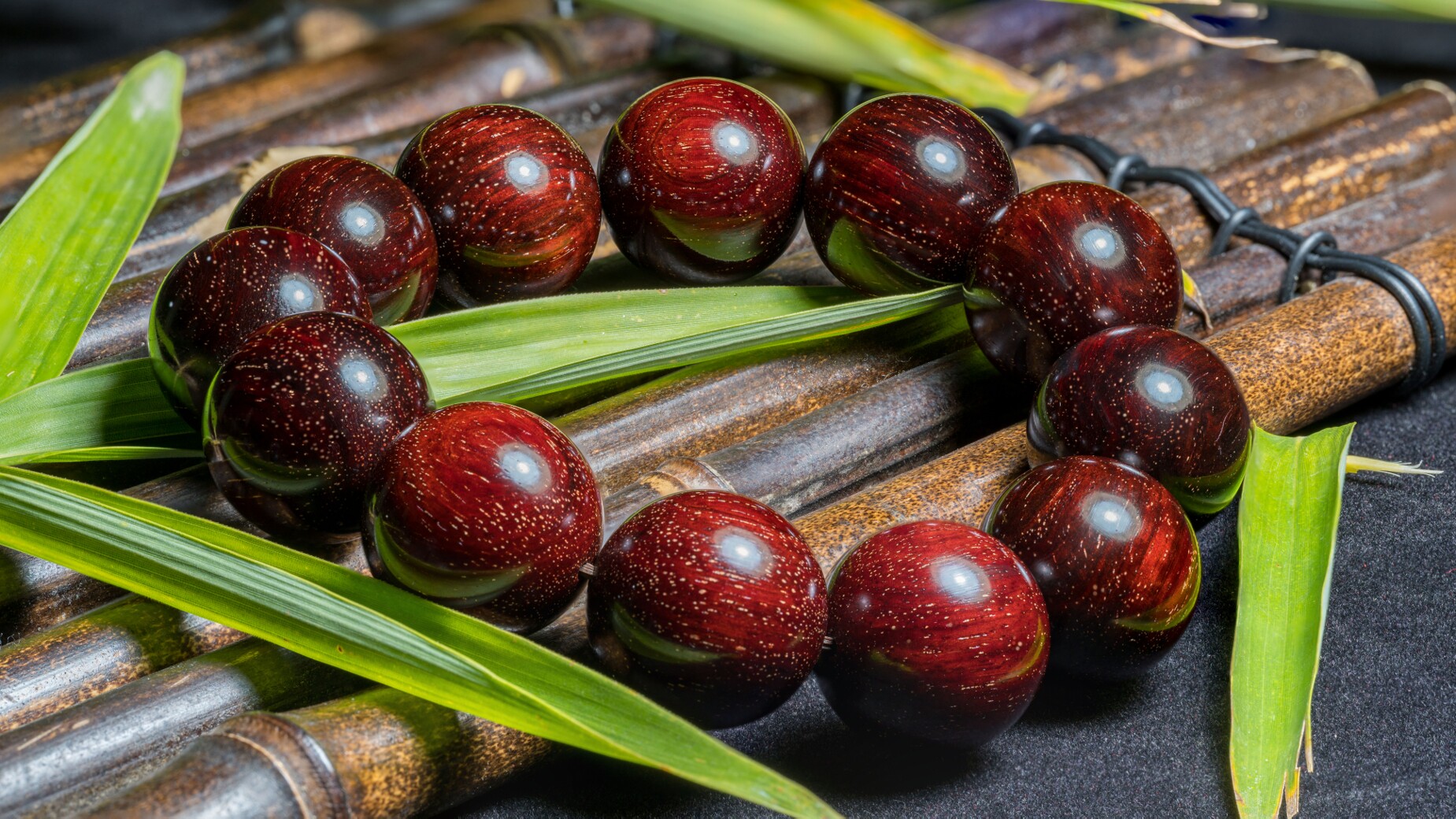 土家瑶妹印度小叶紫檀爆满金星20mm檀木手串