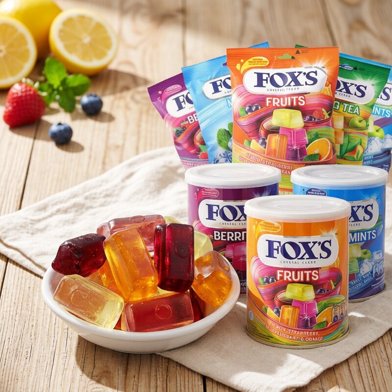 FOX'S进口水晶糖水果味软糖8种选择混合装袋装零食