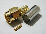 厂家直销射频连接器高频天线接头SMA-JC-3内螺内孔接一3线缆RG58