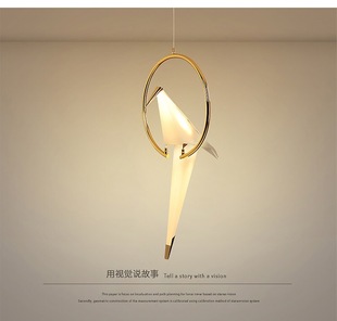 小鸟壁灯酒店房间创意客厅灯现代简约卧室床头轻奢千纸鹤落地灯灯