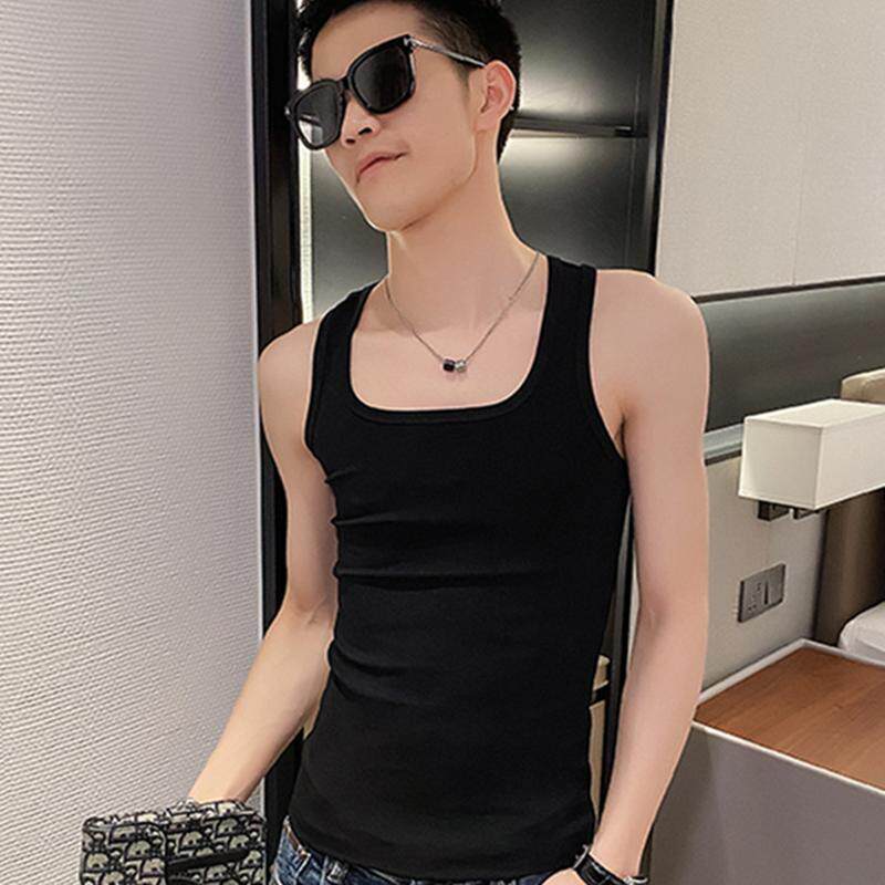运动背心男款健身纯棉打底紧身工字夏季无袖t恤男士不变形汗衫潮