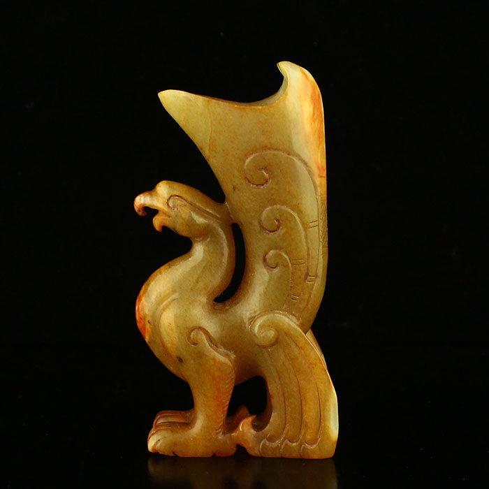 一口价 天然新疆和田玉古玉老玉 精雕 拍卖摆件 兽杯 送证书包邮