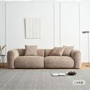 可拆洗法式 复古奶油风棉麻布艺沙发客厅小户型直排大白布艺沙发