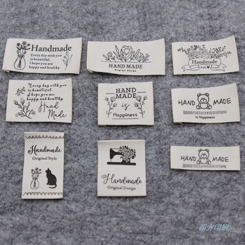 handmade纯棉布标侧标童装棉商标