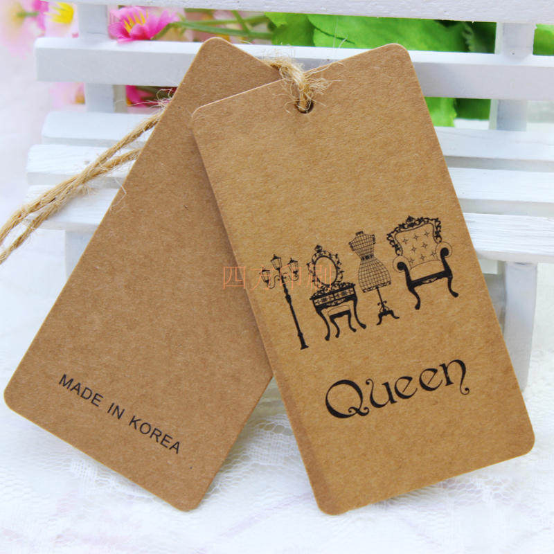 女装吊牌挂牌商标现货，韩国服饰商标吊牌挂牌印刷，服装商标吊牌