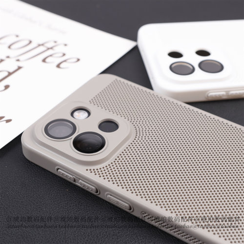 适用一加13T手机壳钛灰色onePlus 13蜂窝透气散热网格镂空硬壳Ace5Pro自带镜头膜全包圆弧板防摔磨砂防指纹