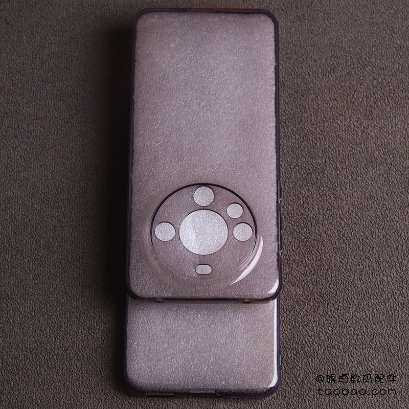 适用华为Mate60RS非凡大师版手机壳Mate60Pro+半透明黑色不发黄Mate50全包镜头圆弧边防摔套Mate70硅胶软壳40