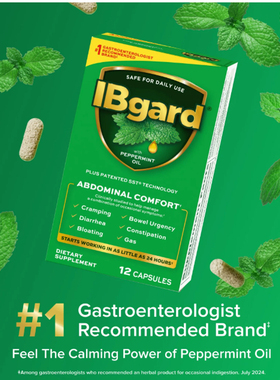 现货IBgard Gut Health Supplement, Peppermint Oil Capsule