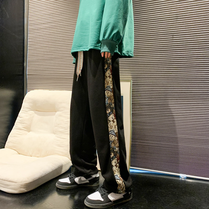 男士卫裤潮牌束脚裤韩版运动休闲 227-2*C558*P55控78图片