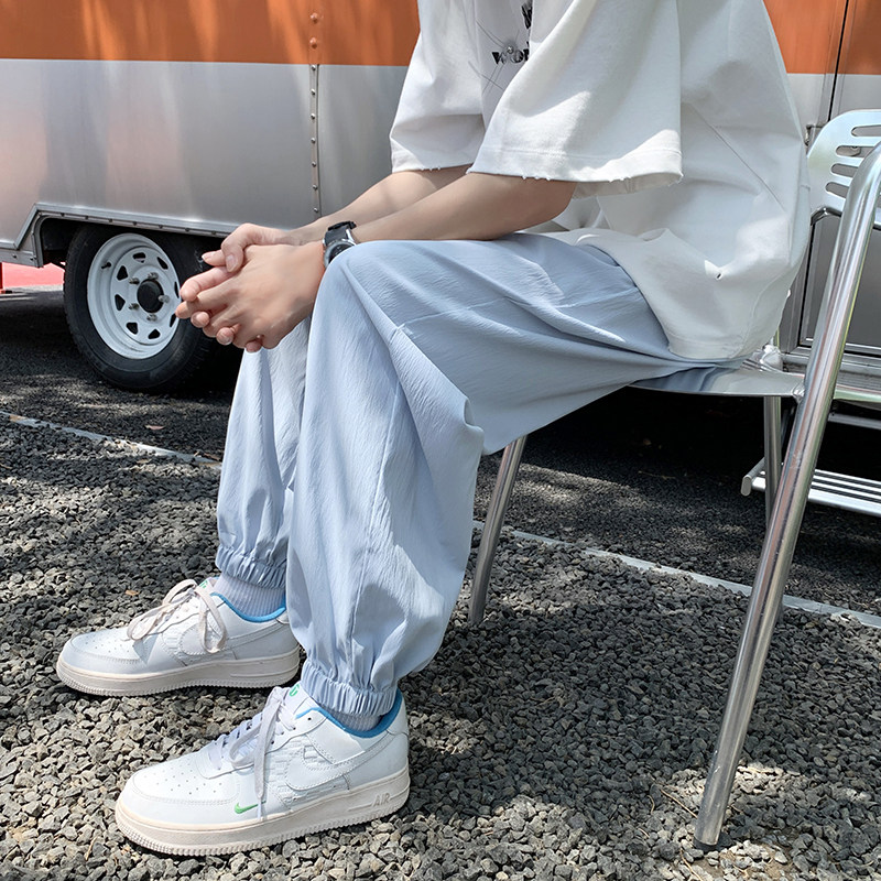新款 港风冰丝薄款休闲裤 227-2*C537*P35控48图片