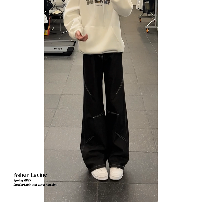 美式高街立体结构设计感明线牛仔裤男水洗休闲百搭直筒阔腿长裤子,男装牛仔裤,星座511-1 美式高街立体结构设计感明线牛仔裤男水洗休闲百搭直筒阔腿长裤子,男装牛仔裤,星座511-1