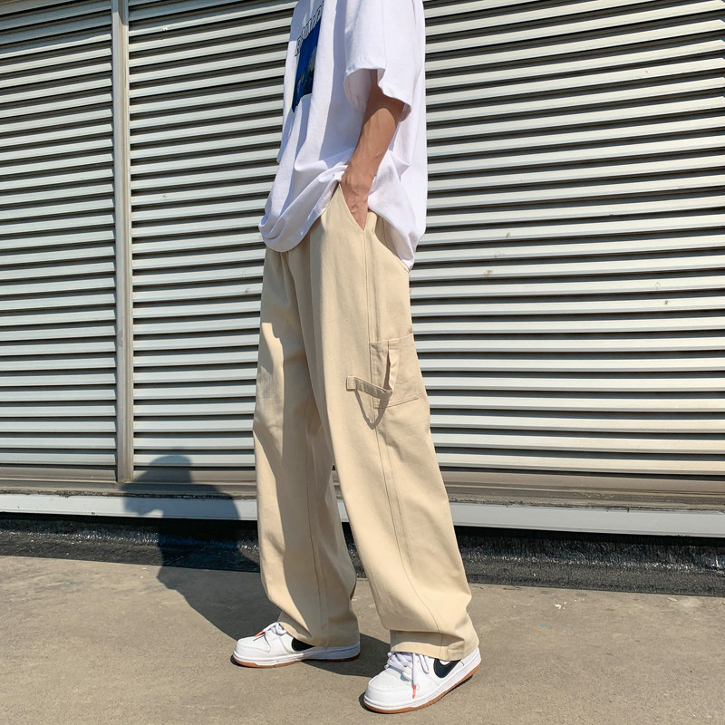 多口袋工装裤欧美高街ins拖地裤男女休闲裤227-2*C523*P50控68,男装休闲裤,星座227-2