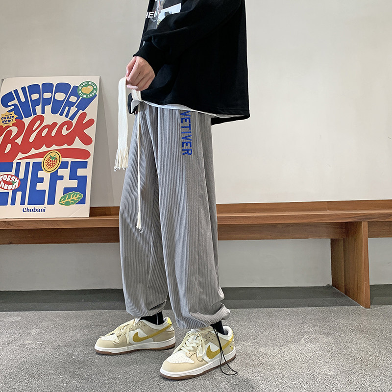 秋季编织带灯芯绒大码运动长裤227-2*K256*P55控78,男装休闲裤,星座227-2