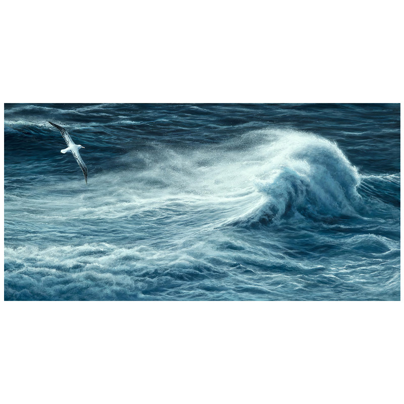 现代简约海面大海海浪海鸥搏击风浪客厅房间玄关挂画无框画装饰画