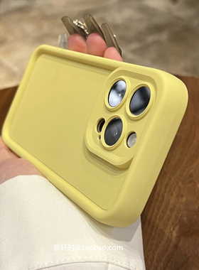 立体加高全包镜头K10适用oppoReno12手机壳11/9奶黄色7/4se硅胶6/5软壳Findx7磨砂A58防指纹A3pro马卡龙纯色