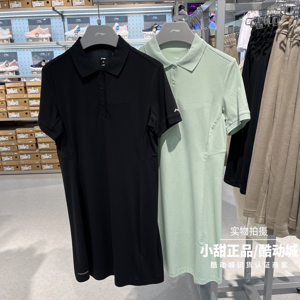 李宁POLO连衣裙2025夏女子连衣裙
