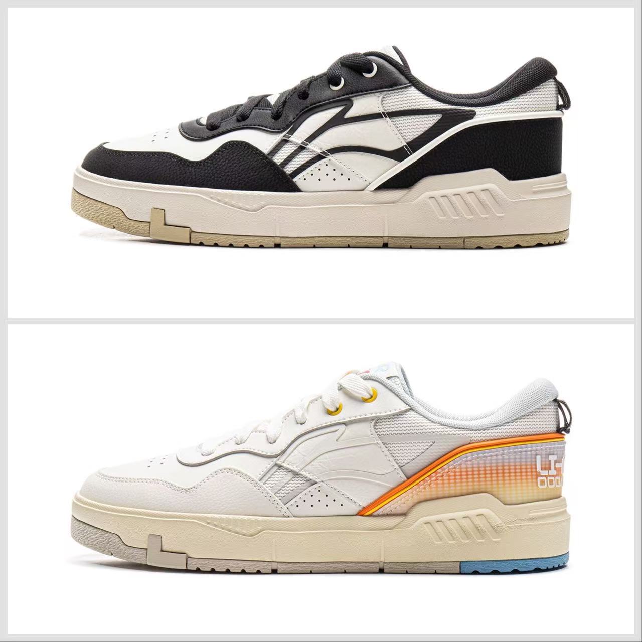 李宁低帮休闲鞋2025秋季新品男子COMMON 80S耐磨防滑板鞋AGCV207