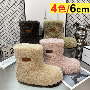 内增高雪地靴冬季加绒加厚棉鞋东北防滑短靴雪地鞋女2025新款冬天