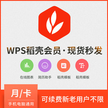 wps稻壳会员1个月卡31天兑换码1