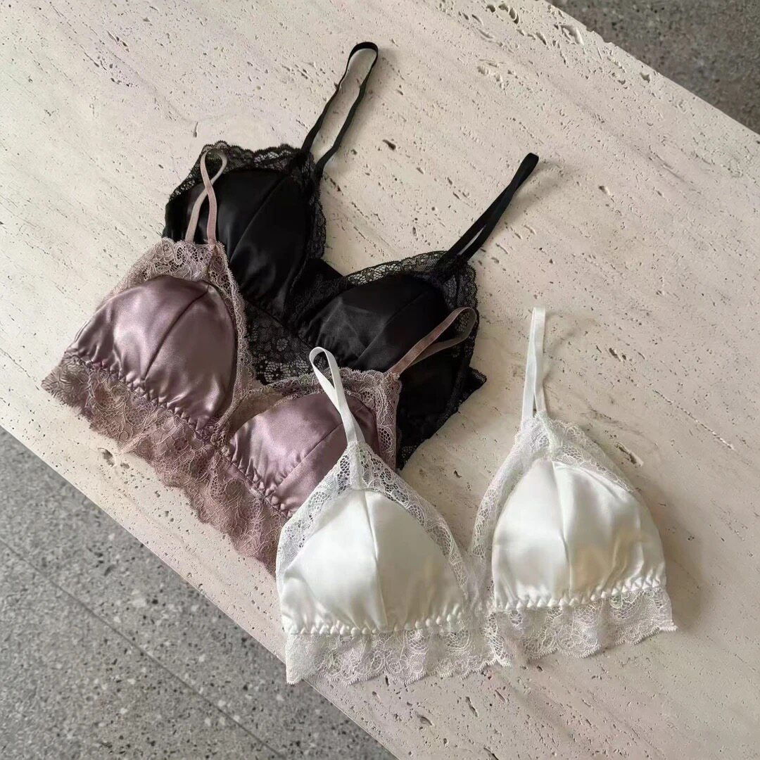 妍西家 诗歌兰女装26春夏款时尚拼蕾丝透气胸垫吊带内衣美背