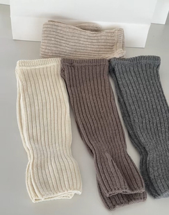 妍西家 诗歌兰女装25秋款672舒适百搭纯色软糯毛织堆堆袜套女