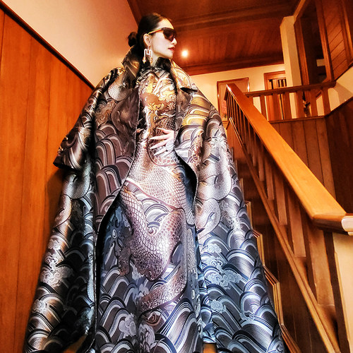 织锦工艺民族风风衣棉衣