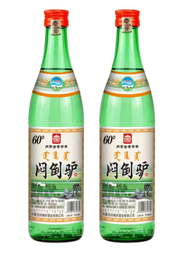内蒙古特产闷倒驴白酒正宗60度高粱原浆清香型白酒500ml/瓶