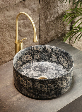 台上盆洗手盆家用户外复古陶瓷卫生间洗脸盆单盆阳台洗手台小户型