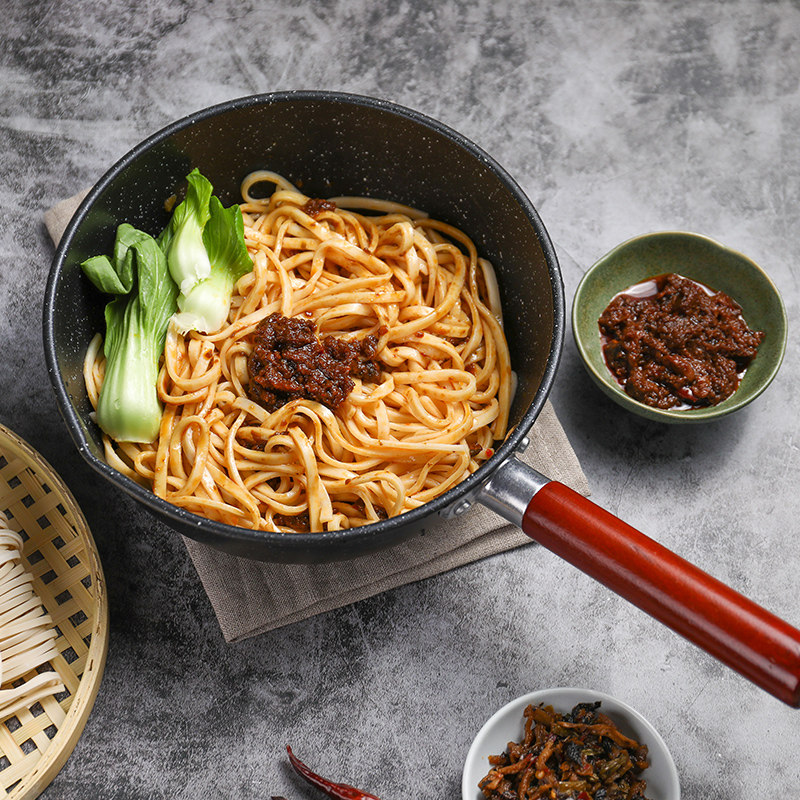 台湾进口关庙面日晒纯手工素食粗面细面耐煮拌面条1200g