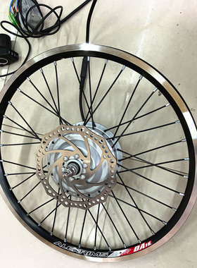 前驱无刷电机 前轮碟刹马达 轮组36-48v