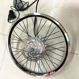 前驱无刷电机 前轮碟刹马达 轮组36-48v