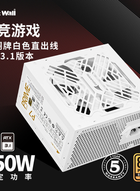 长城电源650W金牌750W白色主机电源850W台式机电脑电源白牌铜牌