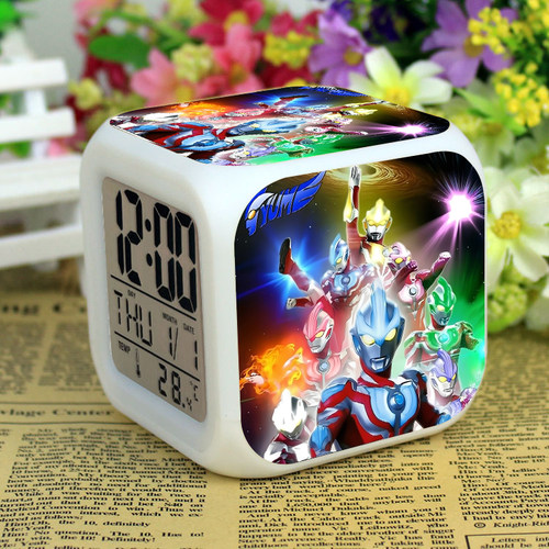 奥特曼闹钟卡通2024新款男孩儿童小学生时间管理专用卧室网红闹钟