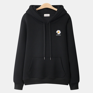 2025春秋卫衣女新款胖mm薄款大码连帽宽松长袖上衣套头外套显瘦潮