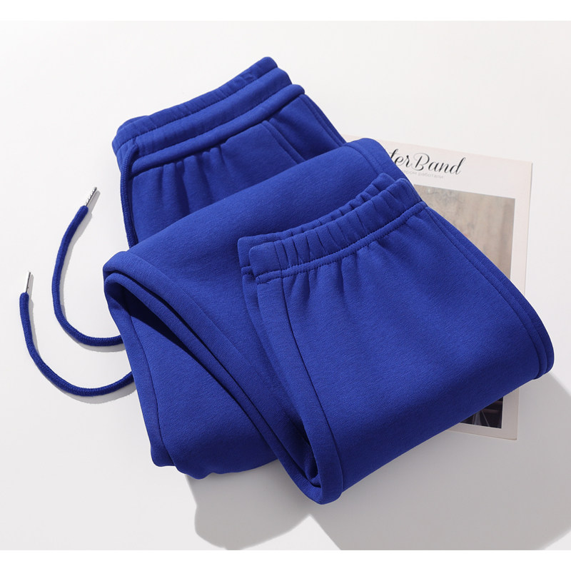 克莱因蓝2025新款运动裤女春秋束脚卫裤薄款宽松休闲冬季哈伦裤子