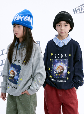 JAC梦想家童装◆假两件衬衫领加绒卫衣外套保暖男女儿童上衣