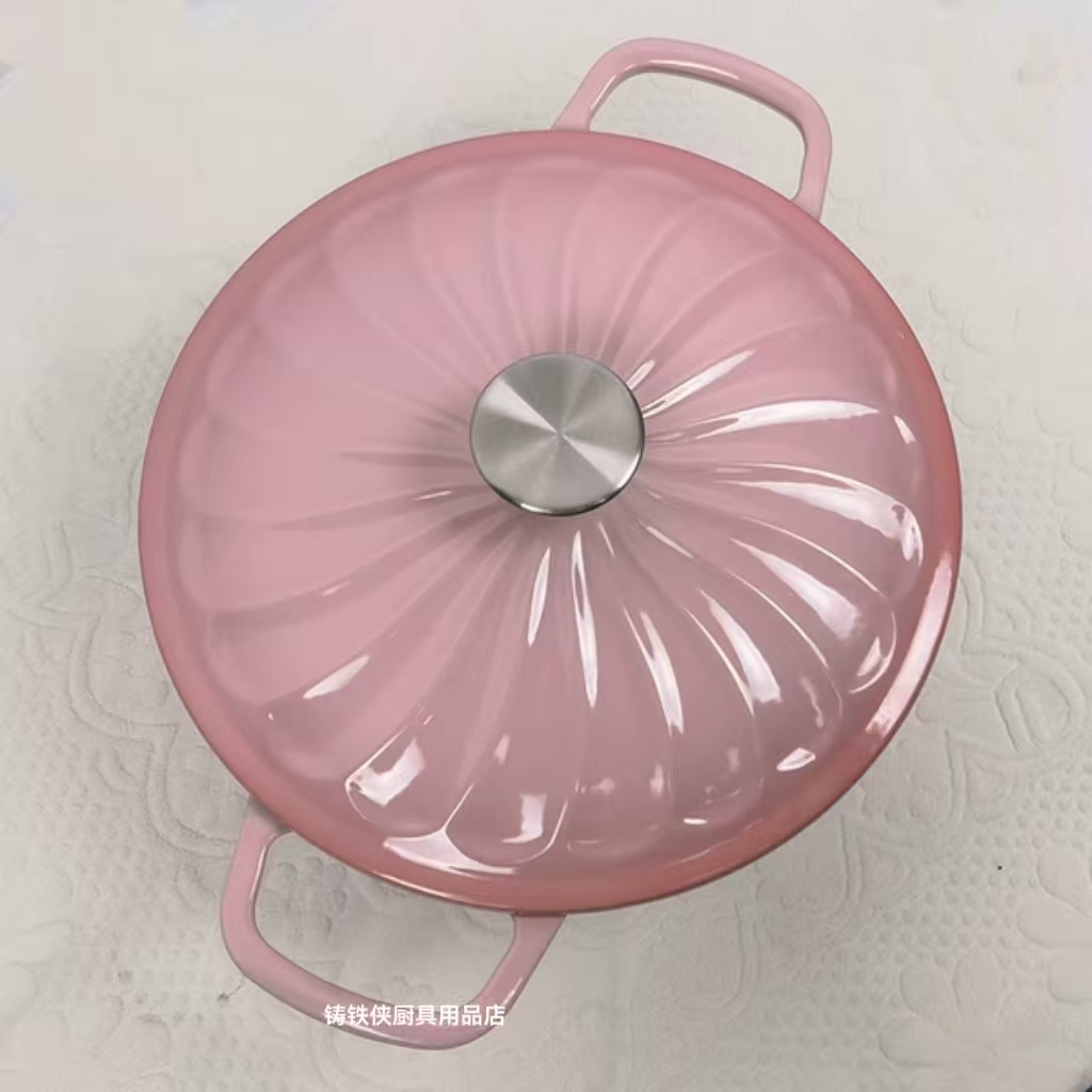 出口22/24cm铸铁珐琅锅26cm海鲜锅31cm妈咪锅汤锅砂锅旋风锅炖锅