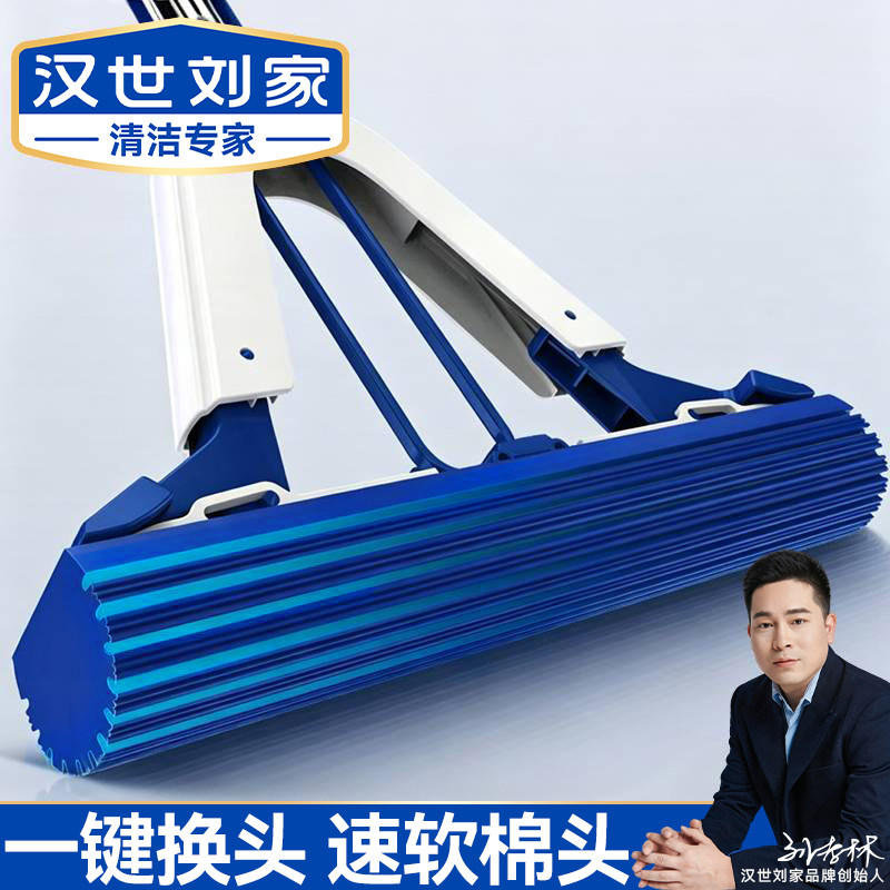 汉世刘家海绵拖把吸水速软胶棉头图片