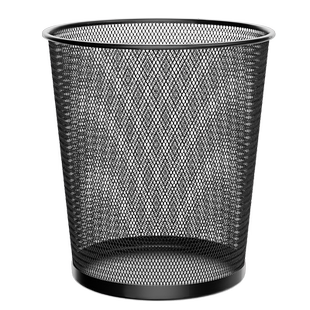 汉世刘家垃圾桶家用大容量办公室卧室客厅简约无盖金属铁网纸篓