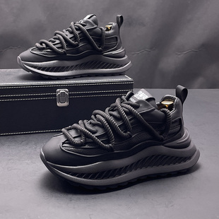 老爹鞋男士厚底冬季加绒新款时尚运动休闲潮鞋个性百搭内增高鞋子