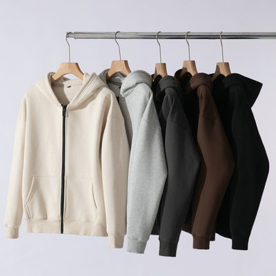 高端好货！外贸男装！2025冬新款百搭加厚加绒连帽卫衣男外套夹克