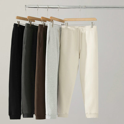 外贸男装！高端！恒温自发热！2025秋冬加绒运动裤卫裤男束脚长裤