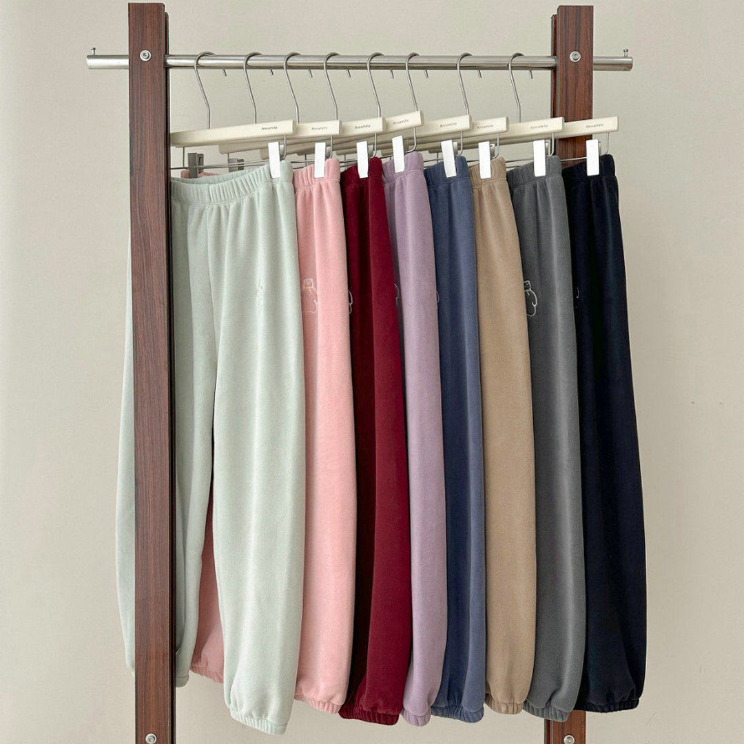 自留好货！2025冬季小熊刺绣加厚保暖休闲裤束脚裤双面绒家居裤女,女士内衣/男士内衣/家居服,睡裤/家居裤,淘宝优惠券,粉丝福利购,淘宝优惠卷