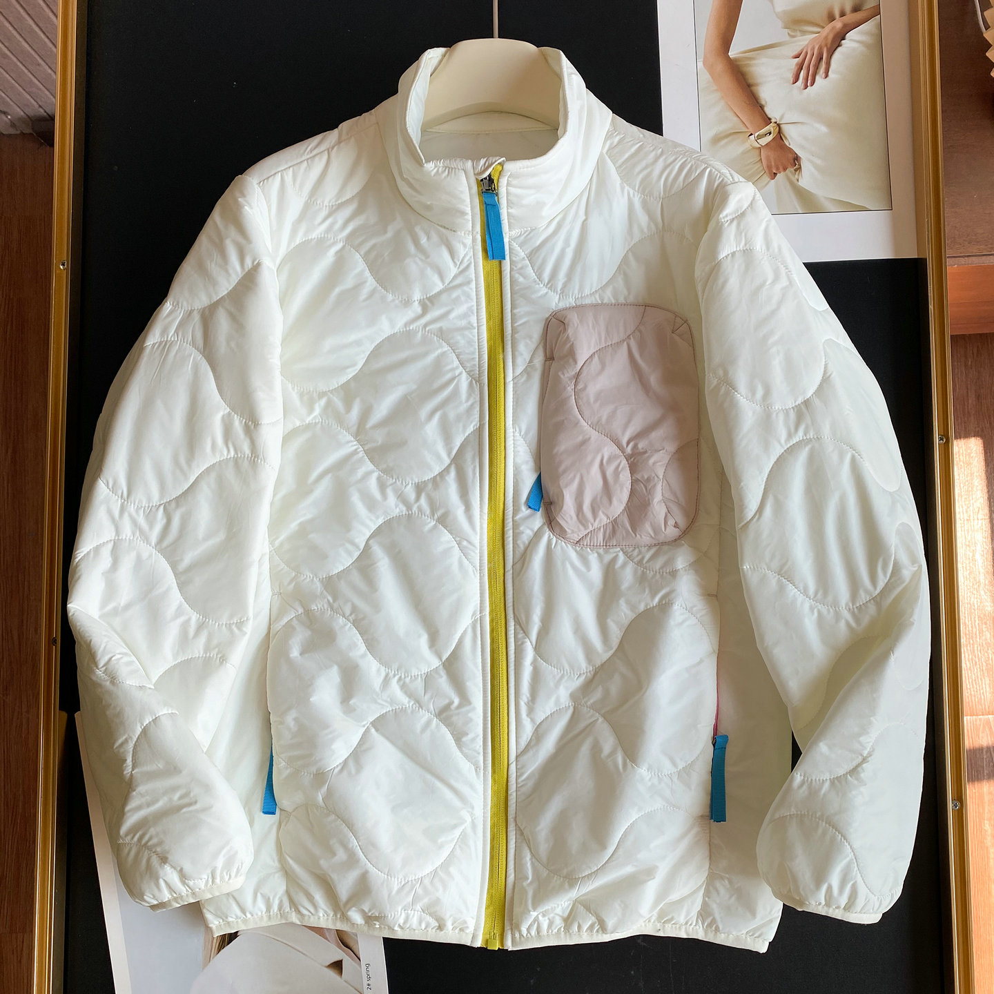 大厂订单！2025秋冬新款撞色户外山系轻量立领长袖棉衣棉服女外套