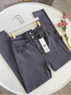 新款 弹力修身 紧身裤 柜259 女小脚裤 2024春季 高腰牛仔裤 捡漏啦
