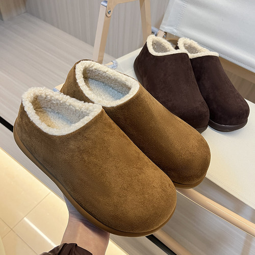 加绒小土豆勃肯鞋女2025秋冬季时尚百搭保暖外穿防滑包头鞋棉鞋子