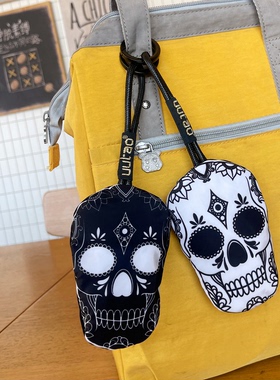 uutao原创时尚个性立体骷髅头包挂小卡包零钱耳机收纳小废包挂件